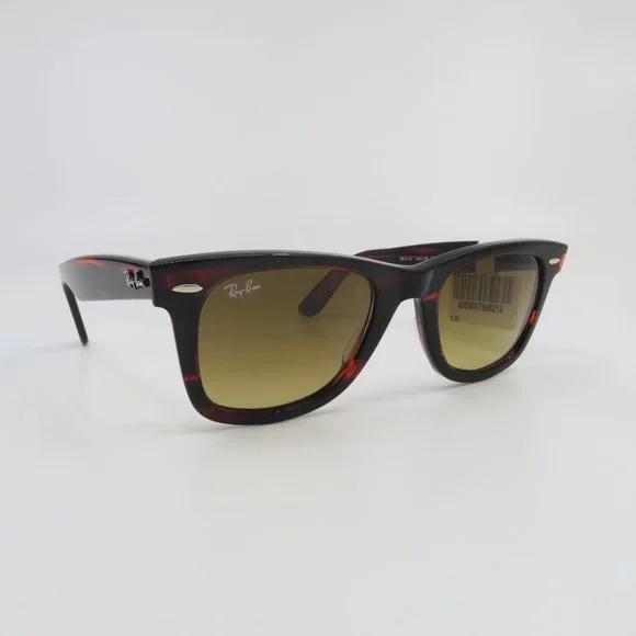 Ray-Ban RB 2140 1362/85 50mm WAYFARER Red/Brown Gradient New Unisex Sunglasses. - Picture 3 of 8